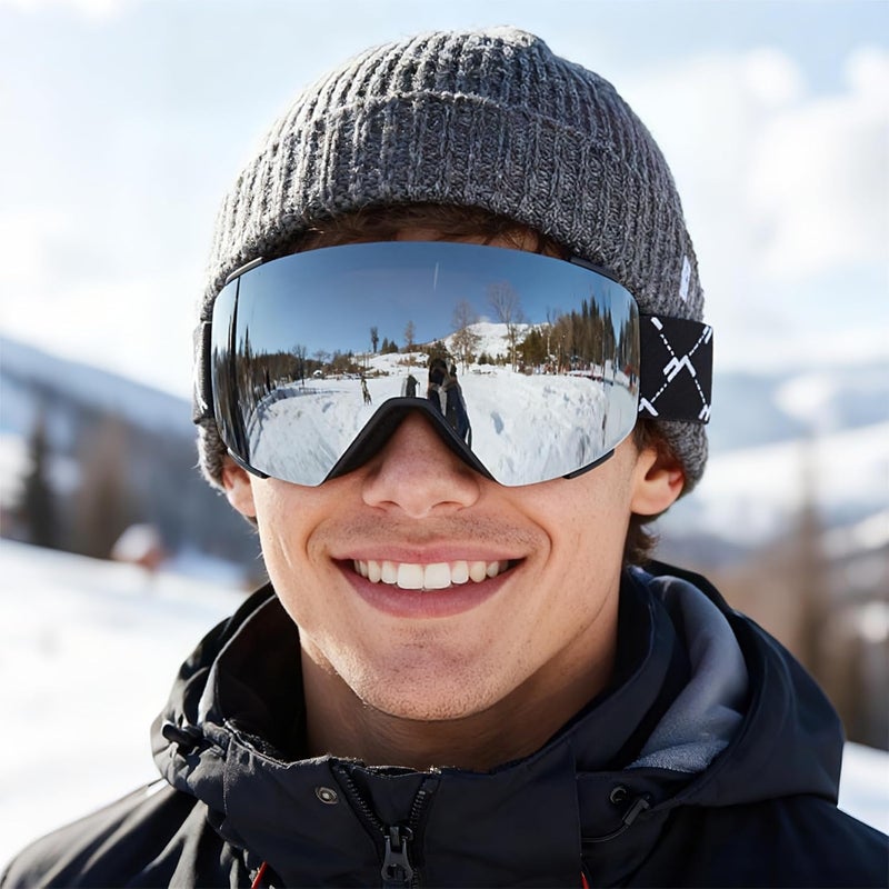 MXJ Gear Ski Goggles OTG for Women Men Adult Youth,YH693C Magnetic Snowboard Goggles,Winter Snow Goggles for Skiing Skating - Image 3